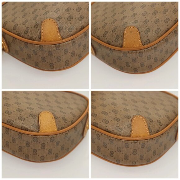 GUCCI GG Supreme Web Sherry Line Bag PVC Beige Gold 164 02 066 Auth yk18484 - Picture 16 of 16